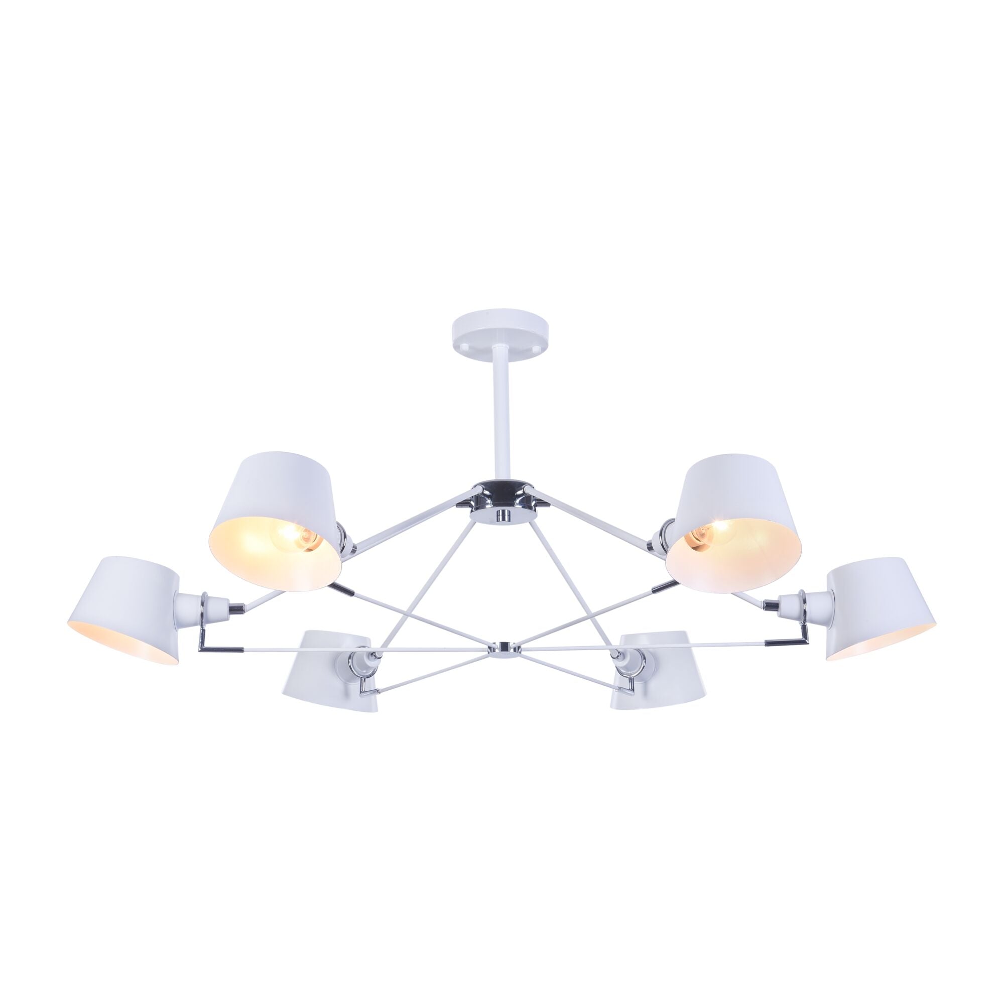 Lampadario Modern in Metallo Abigail Bianco