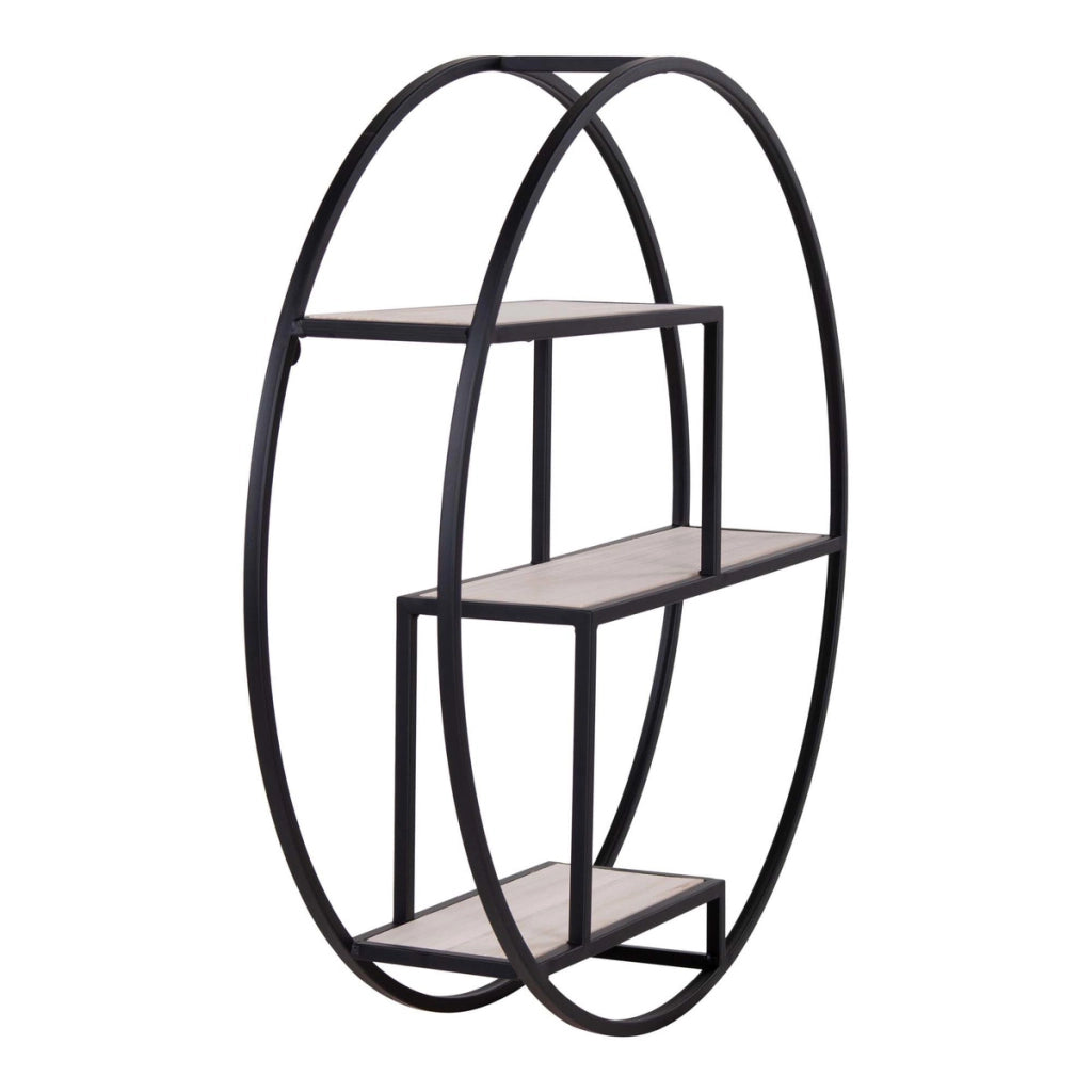 Mensola Rotterdam, Nero, Legno, 14x62x62 cm
