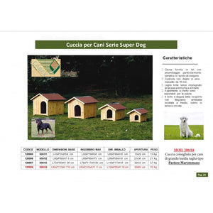 Cuccia per cani in legno, doghe spessore 16mm Serie Super Dog – Mod. 500/04 - 120008