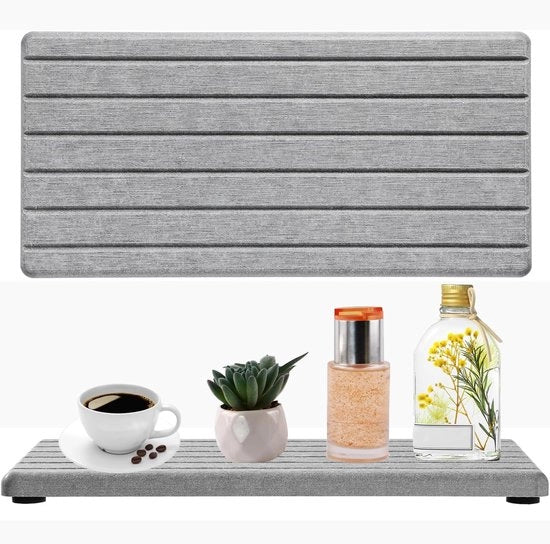 Assorbenti acqua per pavimenti e tavoli, piatti e lavabi, assorbenti per acqua per uso in cucina e bagno, assorbenti acqua per pavimenti (grigio scuro)