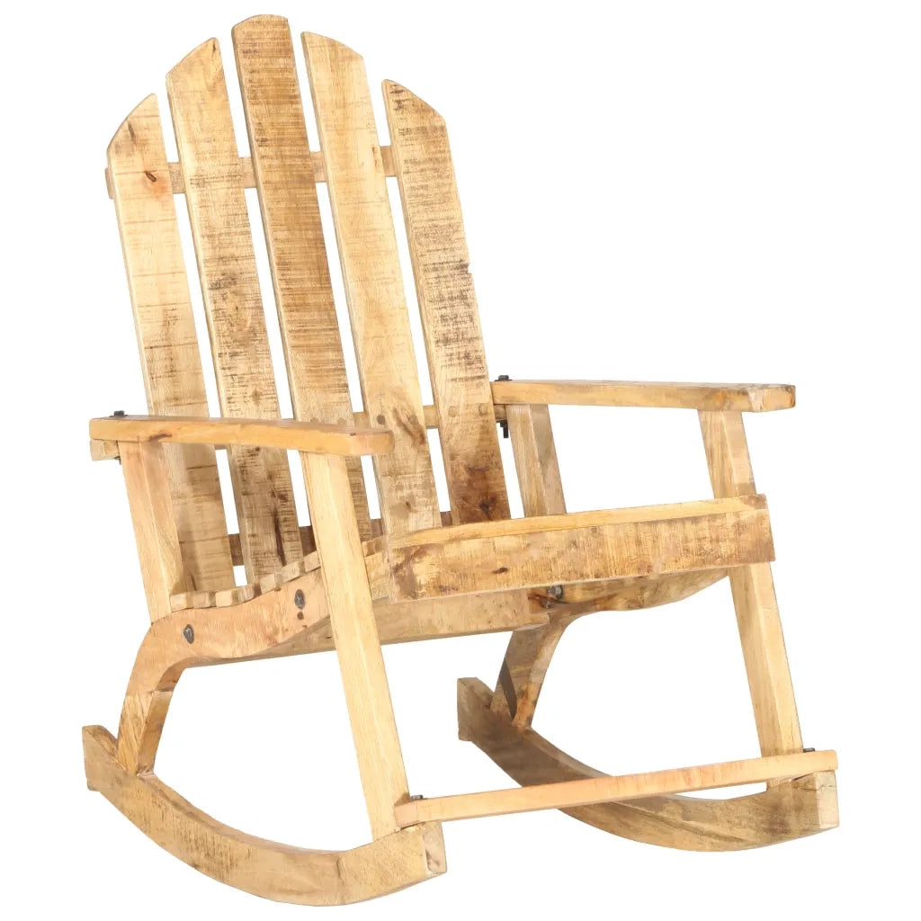 Sedia a Dondolo da Giardino in Legno Massello di Mango 285883