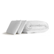 Pacchetto letto completo - Materasso 140x200cm + Box spring con doghe (kit) + 2 cuscini + Piumino - Actilatex Tech