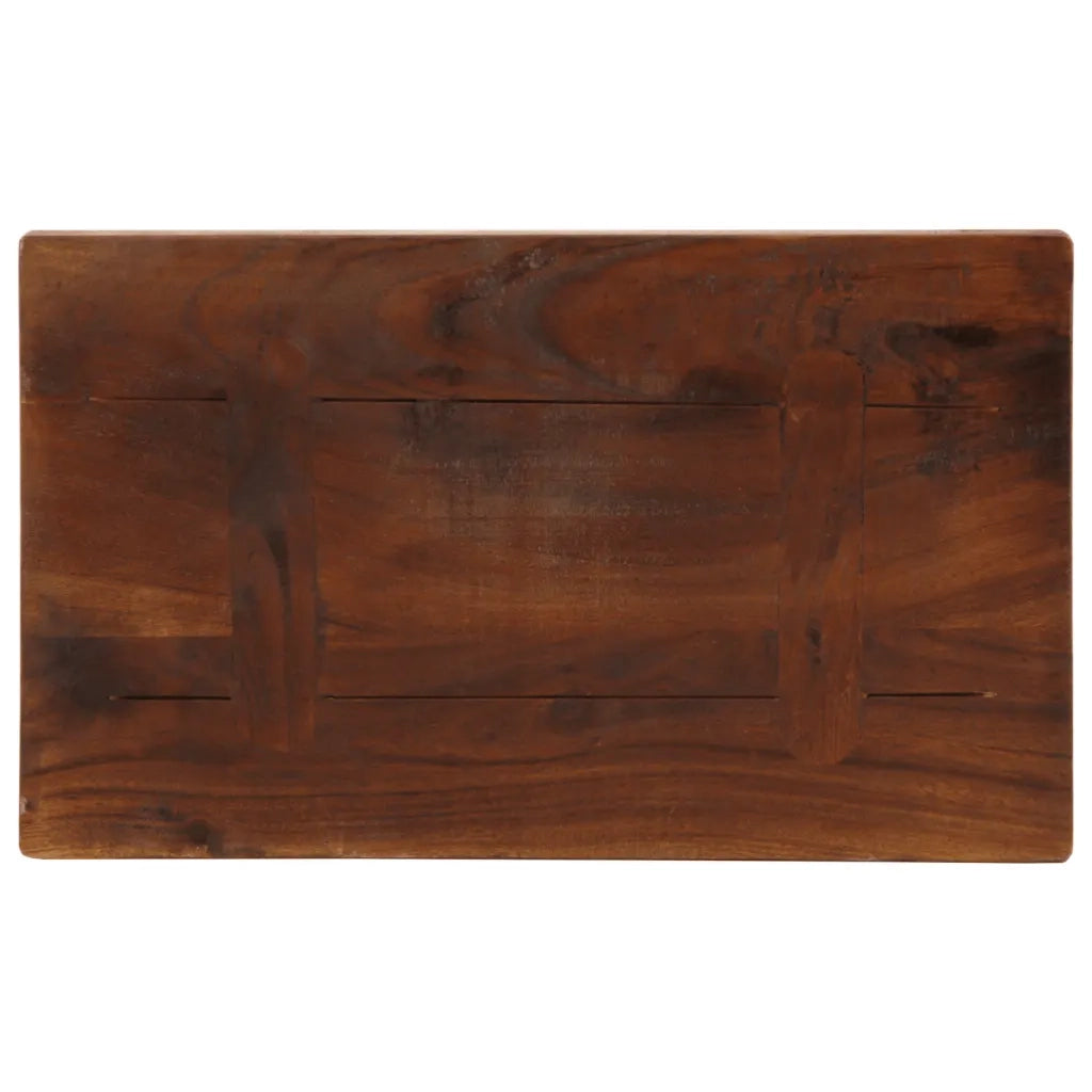 Piano Tavolo 40x20x3,8 cm Rettangolare in Massello di Recupero 371084