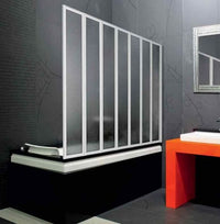 Box Sopravasca a 7 Ante Pieghevoli in Acrilico Effetto Goccia - Made in Italy - Misura: 154-155 x H 140 cm