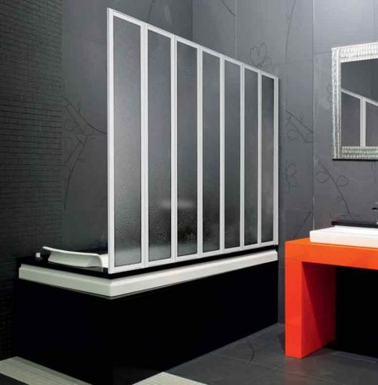 Box Sopravasca a 7 Ante Pieghevoli in Acrilico Effetto Goccia - Made in Italy - Misura: 154-155 x H 140 cm