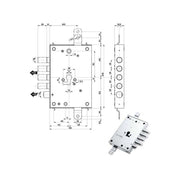 Serratura Sic.Triplice Dx 89857 Mottura