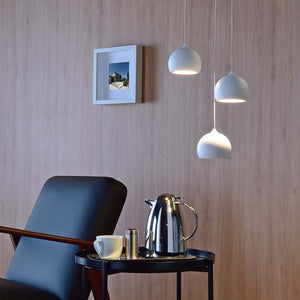 Lampadario alluminio 3 pendenti campana sospensione moderna led 15W 3000K 2MT