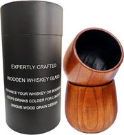 Bicchieri di Bourbon in Legno, Tumblers per Whisky, Regali per Uomo - Bicchieri in Legno per Old Fashioned