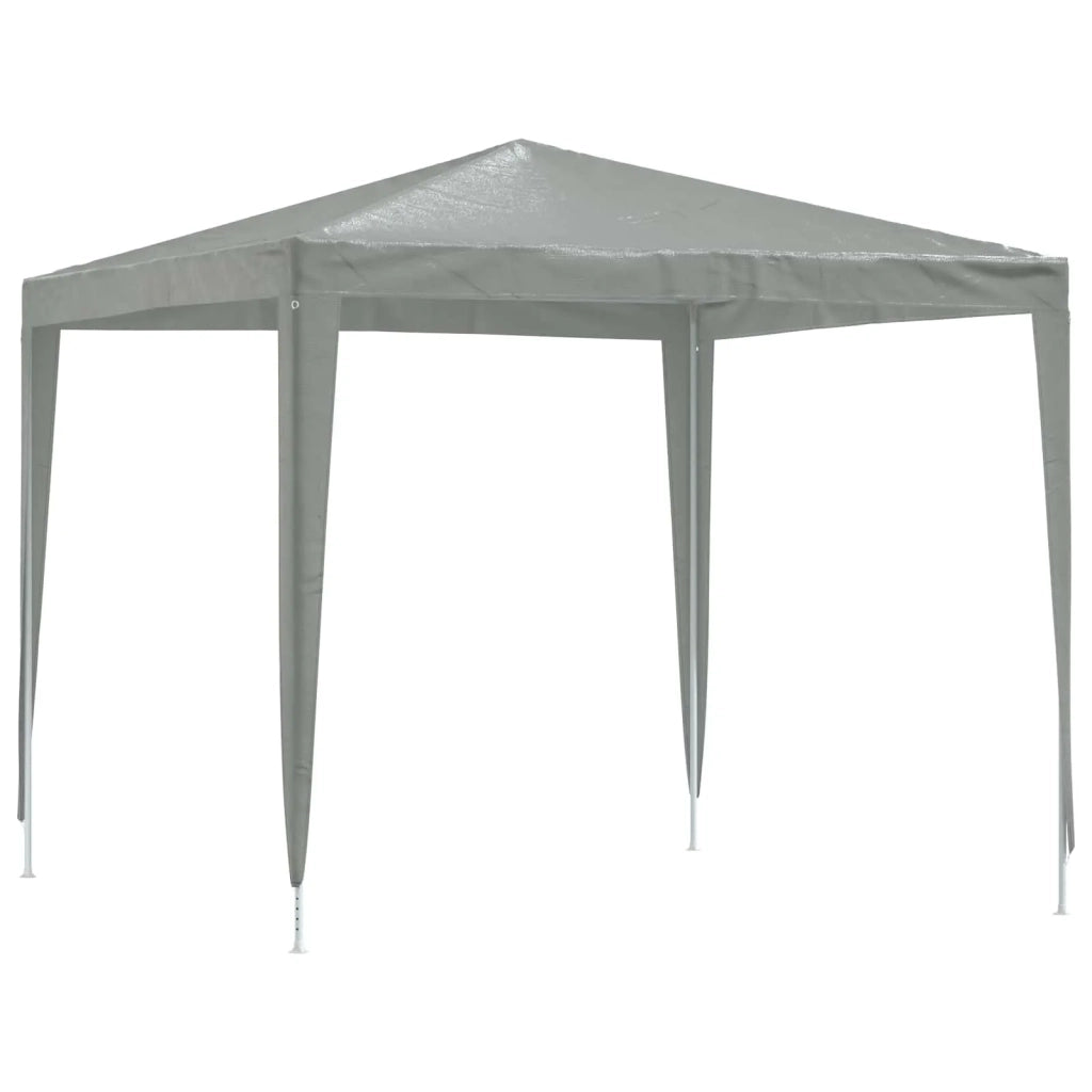 Tenda Party 250 x 250 x 240 cm Grigio Chiaro PE e Acciaio