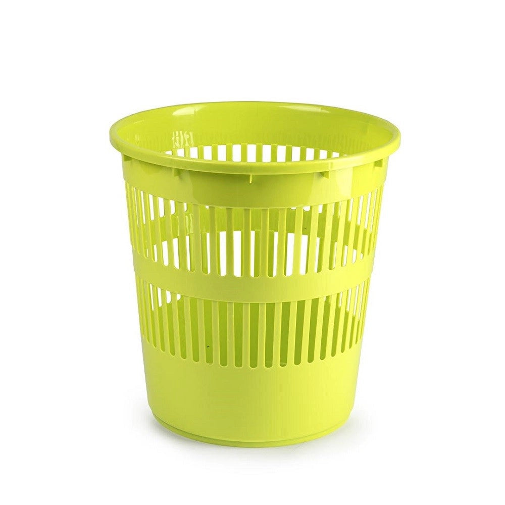 Trade Shop - Pattumiera Tonda Cestino In Plastica 11.3lt 27.5x27.5x28cm In Vari Colori 11962 -