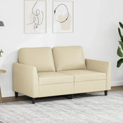 Divano a 2 Posti Crema 120 cm in Similpelle 359329