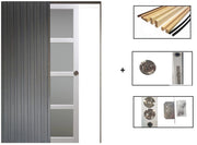 Porta scorrevole Tana bianca larghezza 83 con sistema di galandage + kit finitura incluso