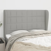 Testiera ad Orecchio-Testata con Orecchie Grigio Chiaro 147x23x118/128 cm in Tessuto 154054