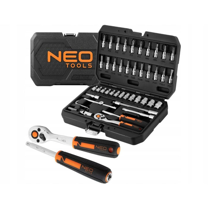 Topex 10-004 chiavi a bussola es esagonali 1/4, set 46 pz