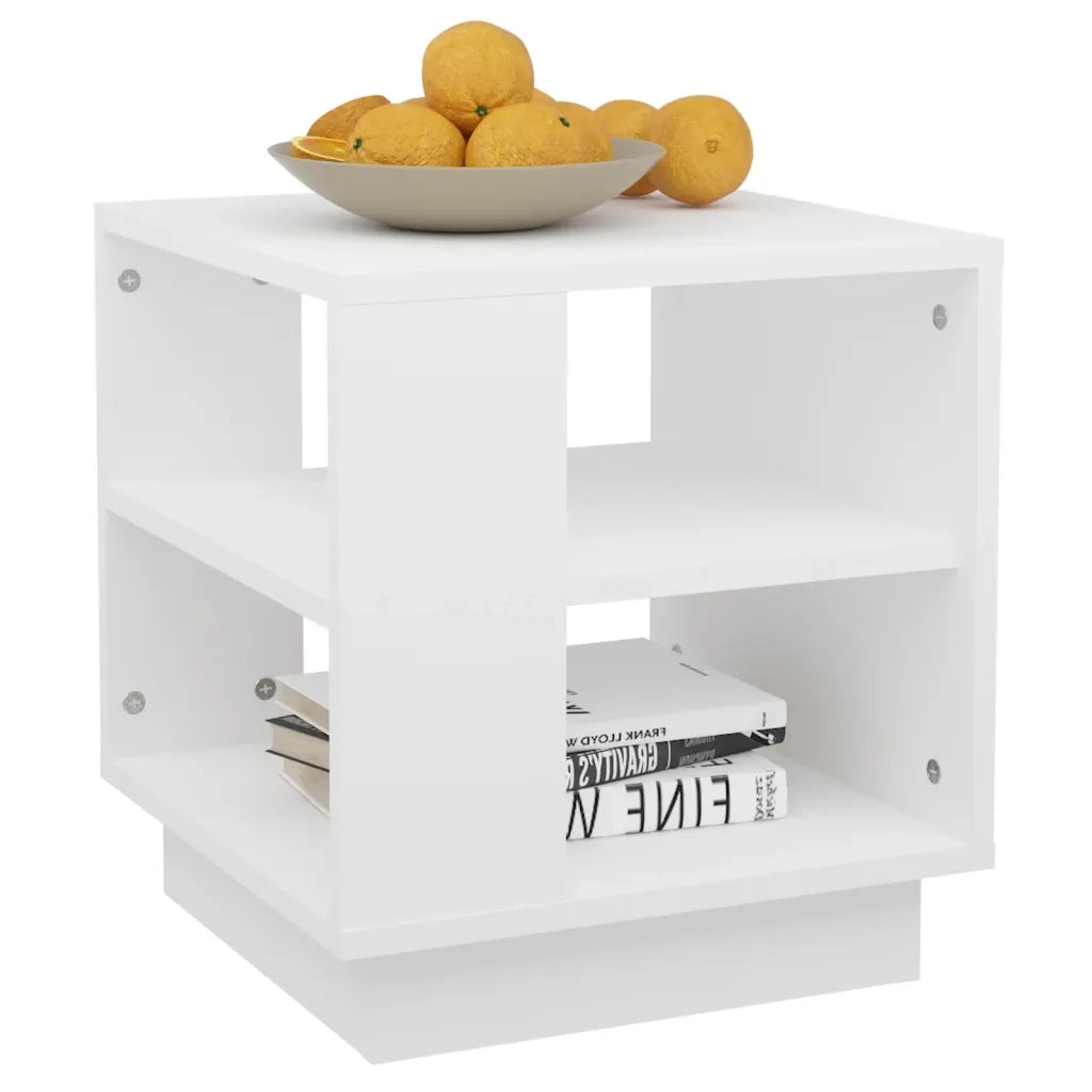 Tavolino da Salotto Bianco 40x40x43 cm in Legno Multistrato 810298