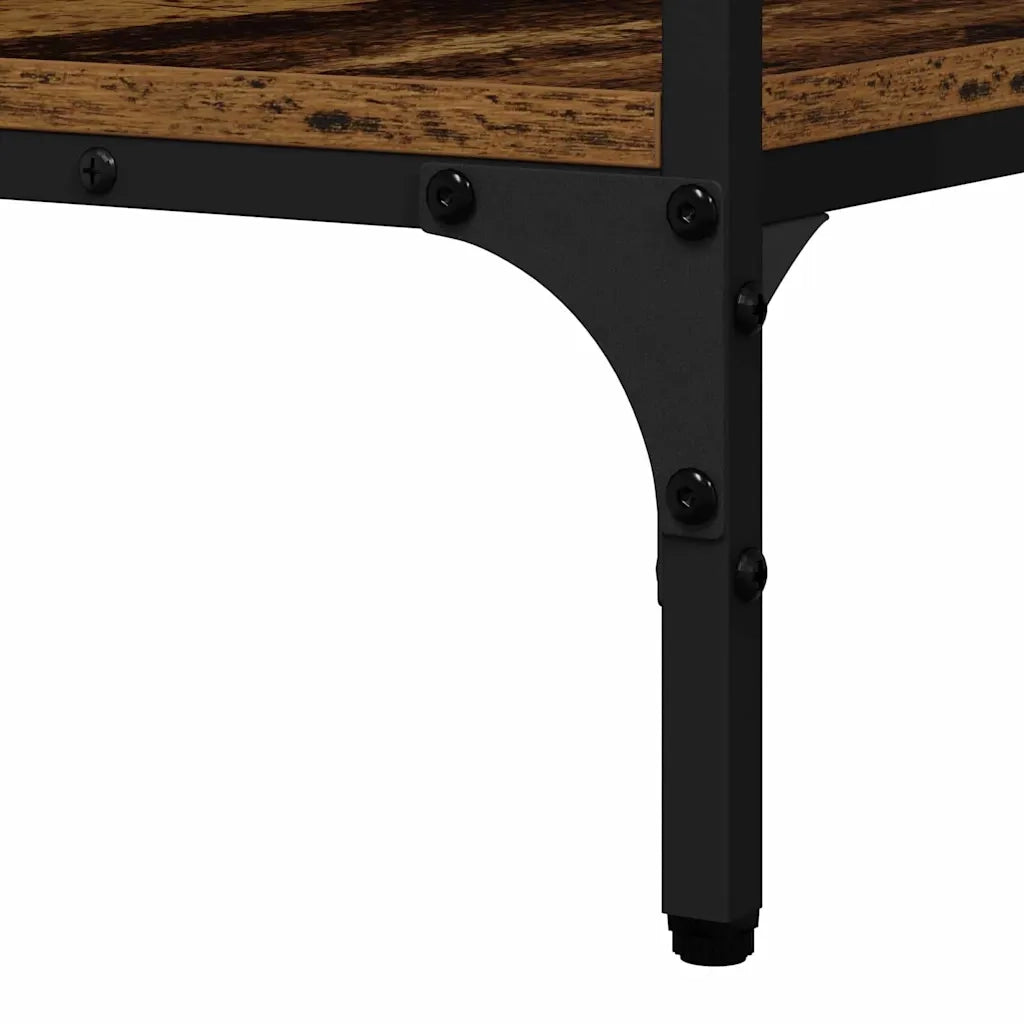 Tavolo consolle con lo scaffale Legno vecchio 100 x 32 x 75 cm 883553