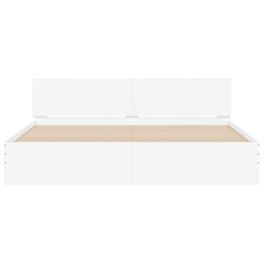 Giroletto con LED senza Materasso Bianco 180x200 cm 3207588