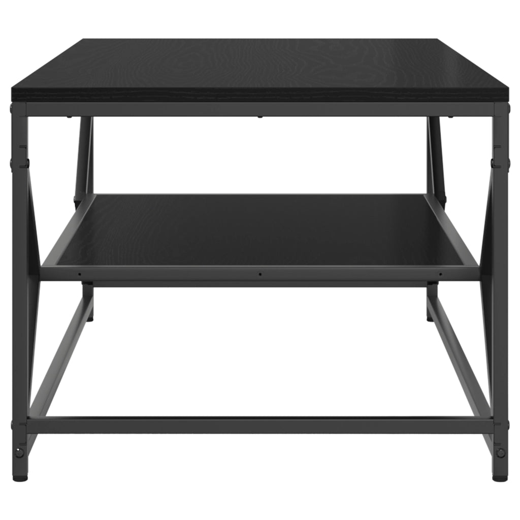 Tavolino da caffÃ¨ con ripiano in rovere nero 90x50x40 cm