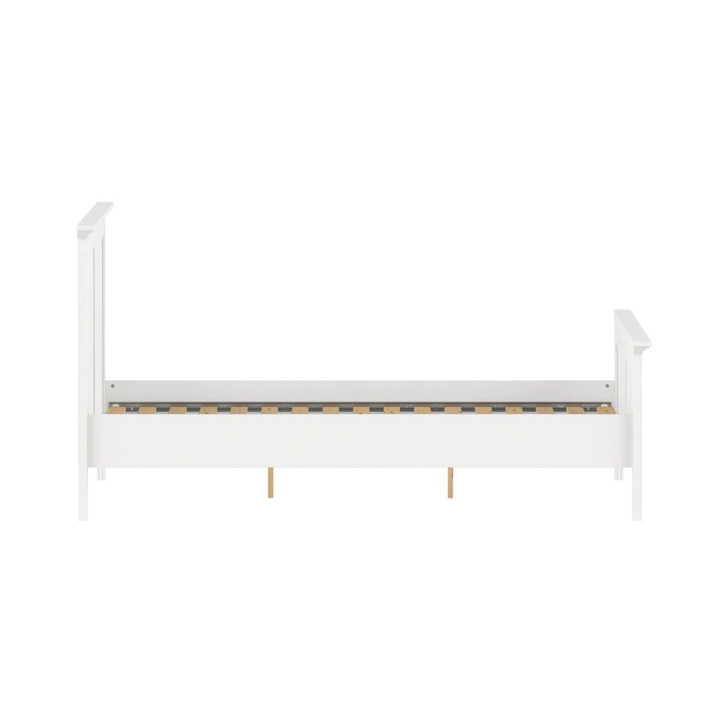 Letto piazza e mezza Saudel, Sommier per camera da letto, Giroletto per stanza, Struttura porta materasso, 213x172 h110 cm, Bianco