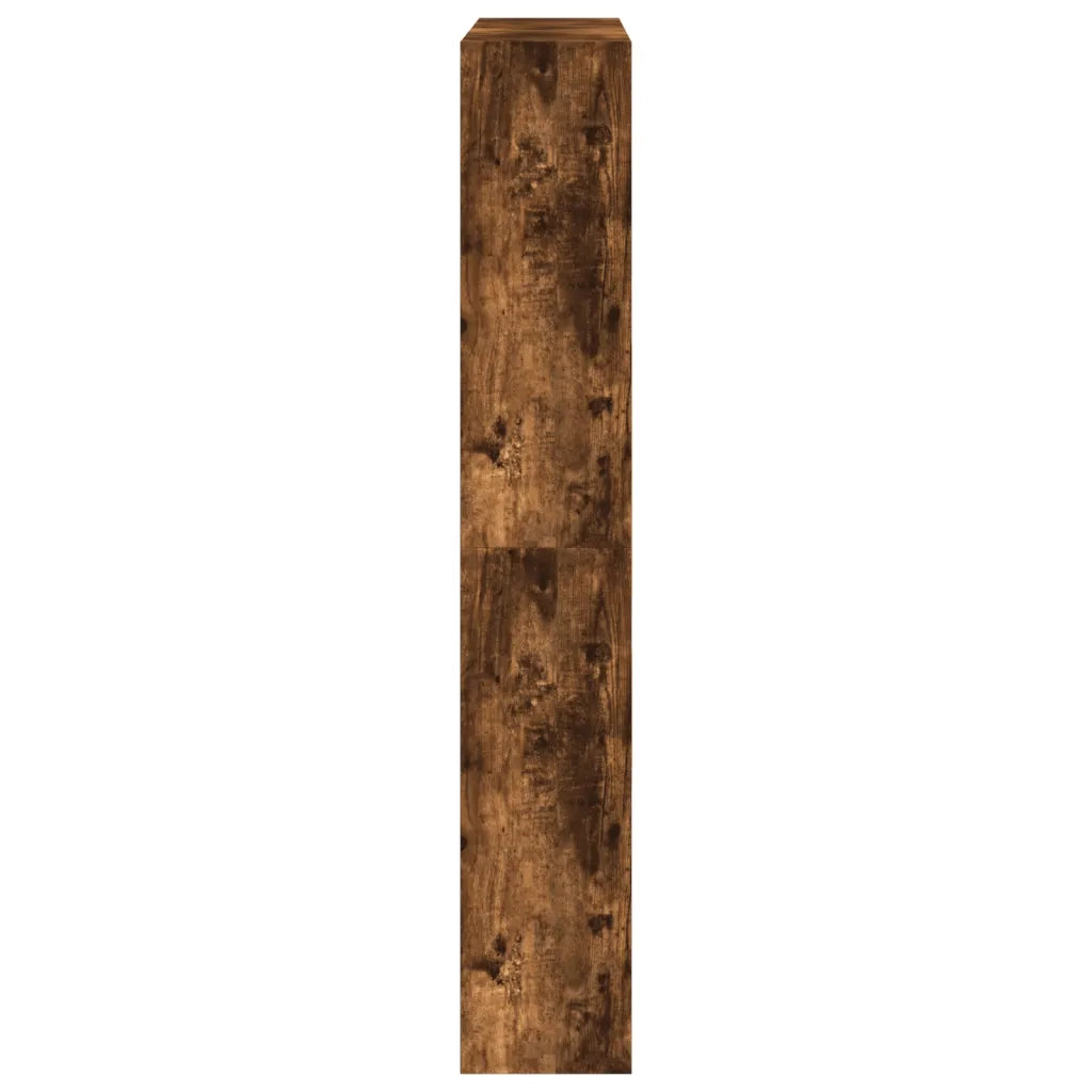 Scarpiera-Scaffale per scarpe Rovere Fumo 80x21x125,5 cm in Legno Multistrato