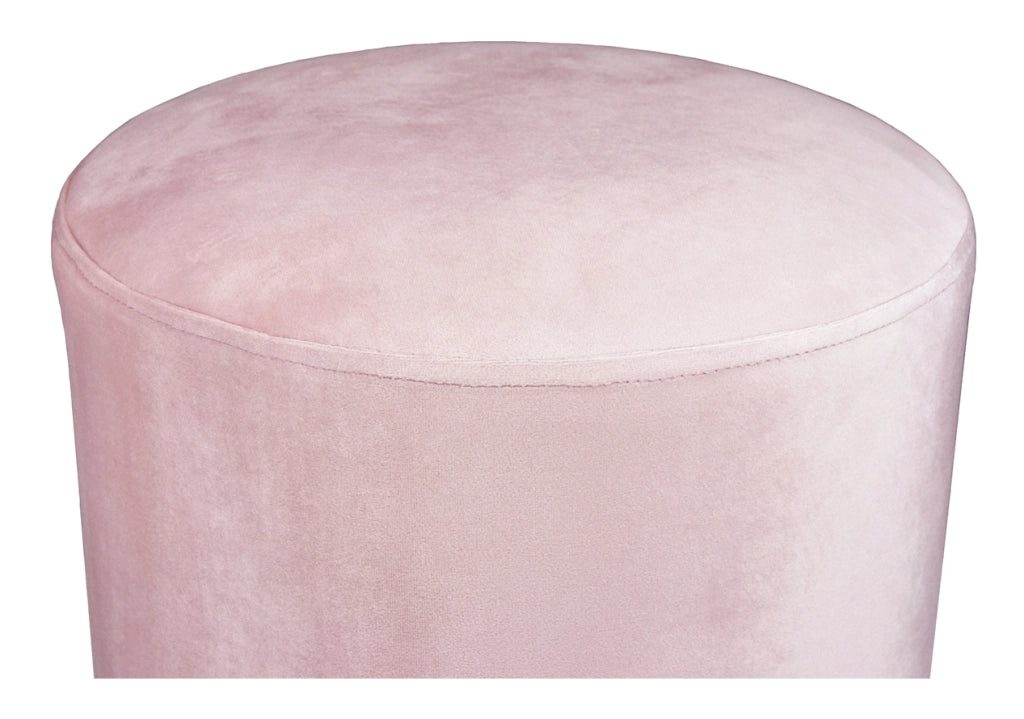 Pouf in velluto rosa, poggiapiedi - Zivago - PO19ZIBM