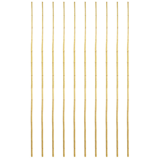 Canne in vero legno di bambu alte 180 cm con diametro di 1,5 cm - Set da 10