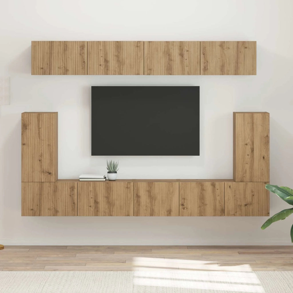 Set mobile TV 5 pcs Rovere artigianale Legno multistrato 3409095