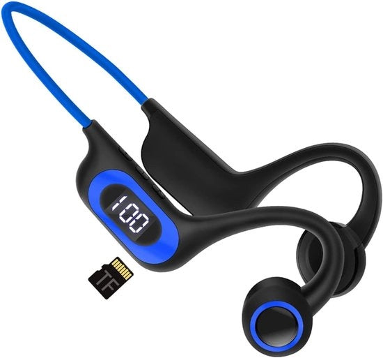 Cuffie di conduzione ossea - Cuffie per attività - Senza fili - Bluetooth - Blu