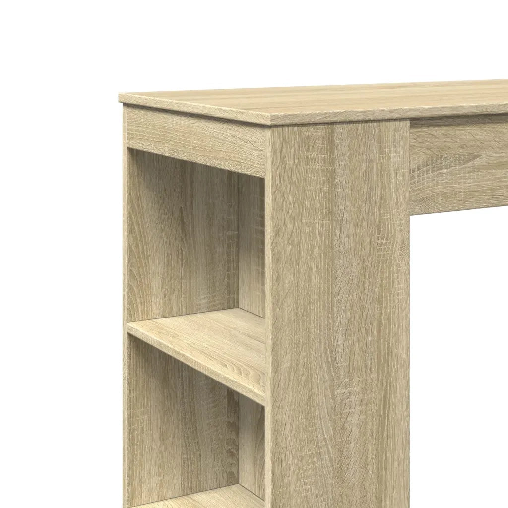 Tavolo Bar con Rastrelliera Sonoma 95x47x103,5 cm Multistrato