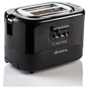 Ariete 159 Toastime - Tostapane arancione con pinze. 2 Fette 9 Livelli di doratura 700W Nero