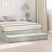 Cassetti per Letto Grigio Cemento 150x36,5x16,5 cm Legno Ingegnerizzato