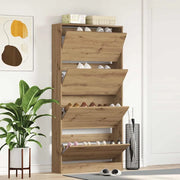 Mobile per scarpe-Scarpiera Rovere artigianale 80 x 21 x 163,5 cm