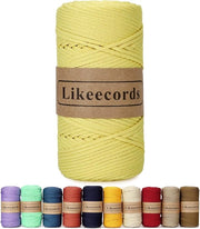 Gonna elastica a maglia per creare un mandalino - 4mm x 130m - gonna elastica - set di uncini - artigianato fai da te - portagitti - accessori per la casa - giallo limone