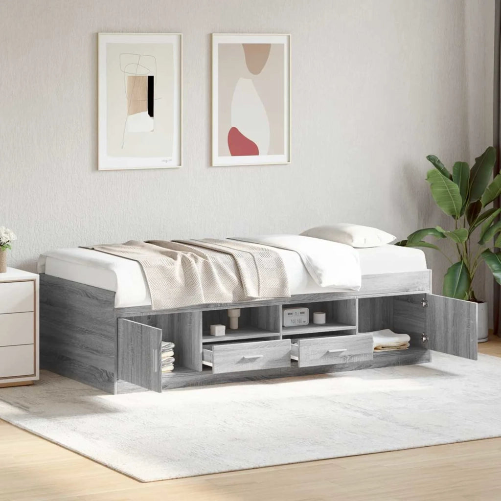 Telaio del letto con storage Sonoma grigio 80 x 200 cm 3429497