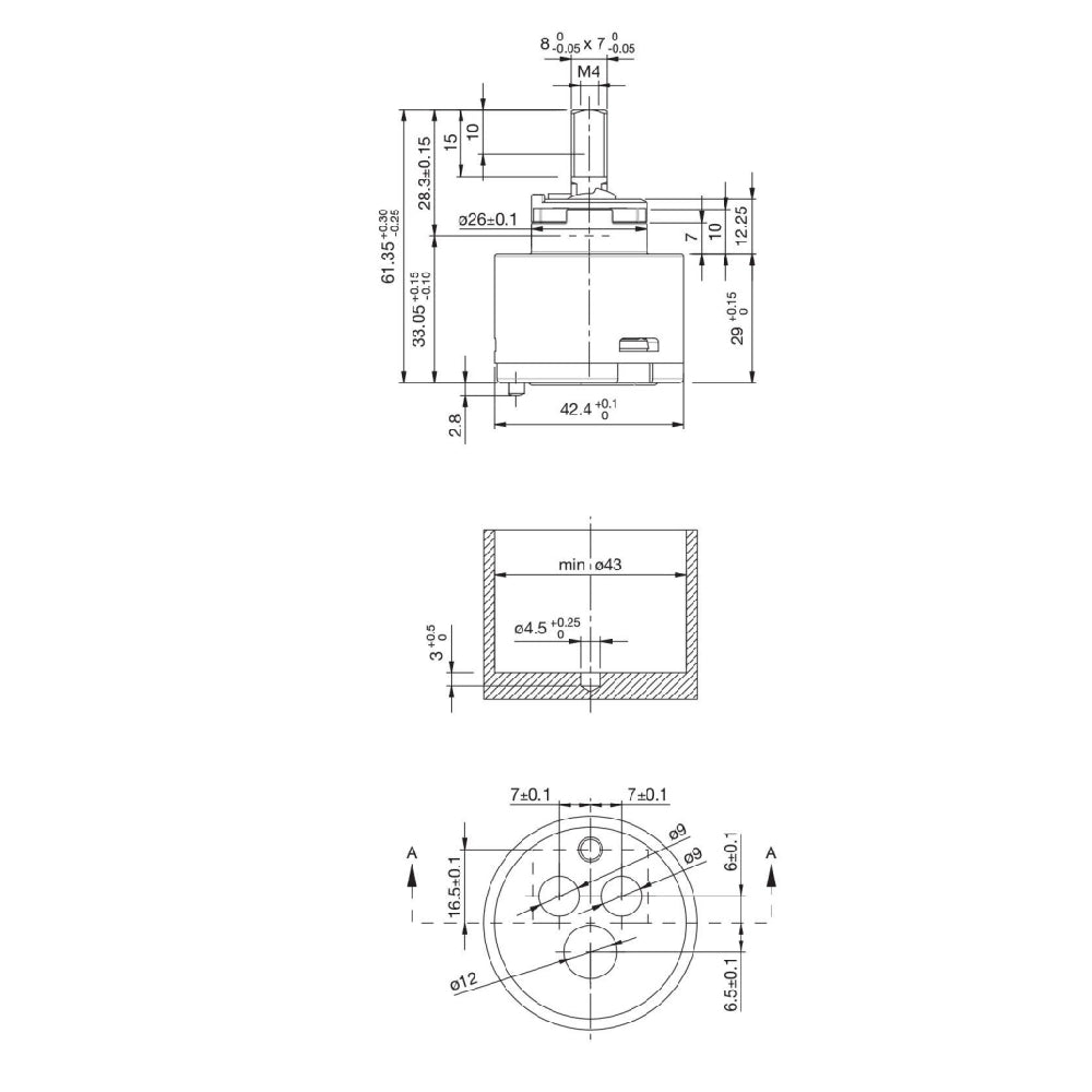 Cartuccia monocomando d42 miscelatore bagno cucina doccia bassa