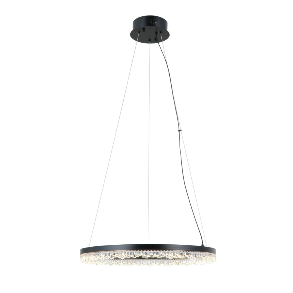 Lampada sospesa LED anello nero 22W Barlo Italux