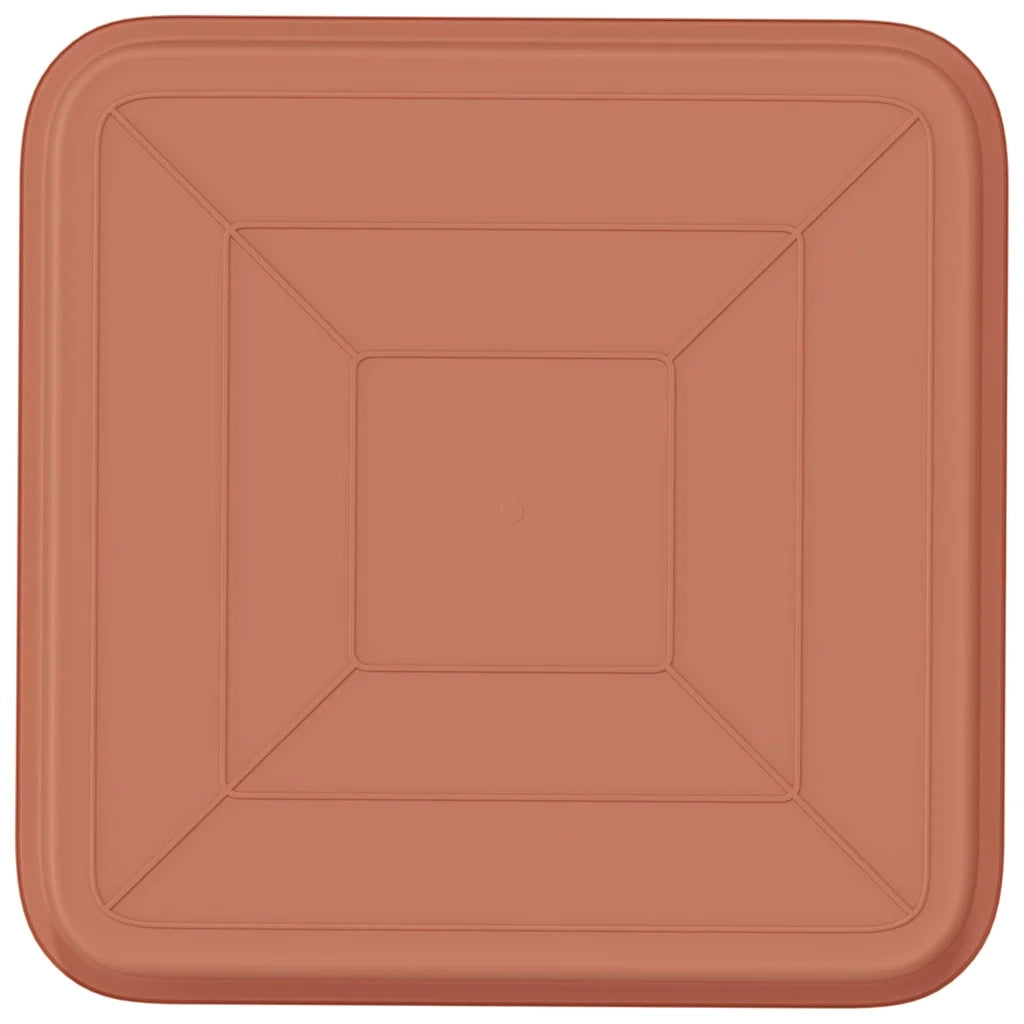 Vassoio Quadrato per Fiori 24 pcs Rosso Mattone Plastica