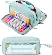 Pen case con 3 cassette, grande capacità, taselli per penna, taselli per penna, pen case, pen case per scuola e ufficio
