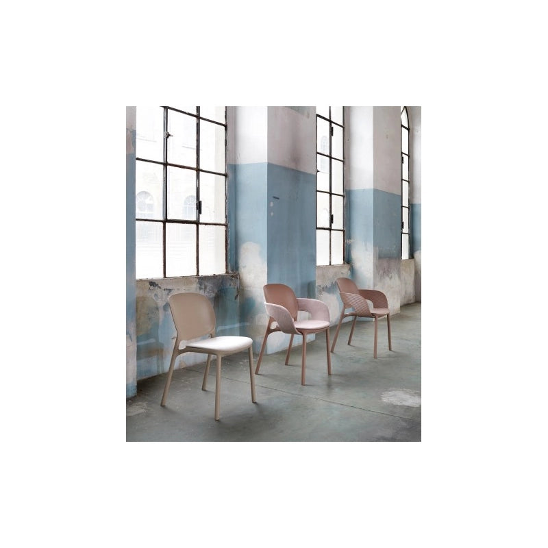 SET 4 POLTRONE HUG TECNOPOLIMERO DA POST CONSUMO INDUSTRIALE SCAB DESIGN - Antracite 81