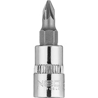 Topex 10-319 inserto giravite pz pz1 su bussola 1/4, corto, 37mm