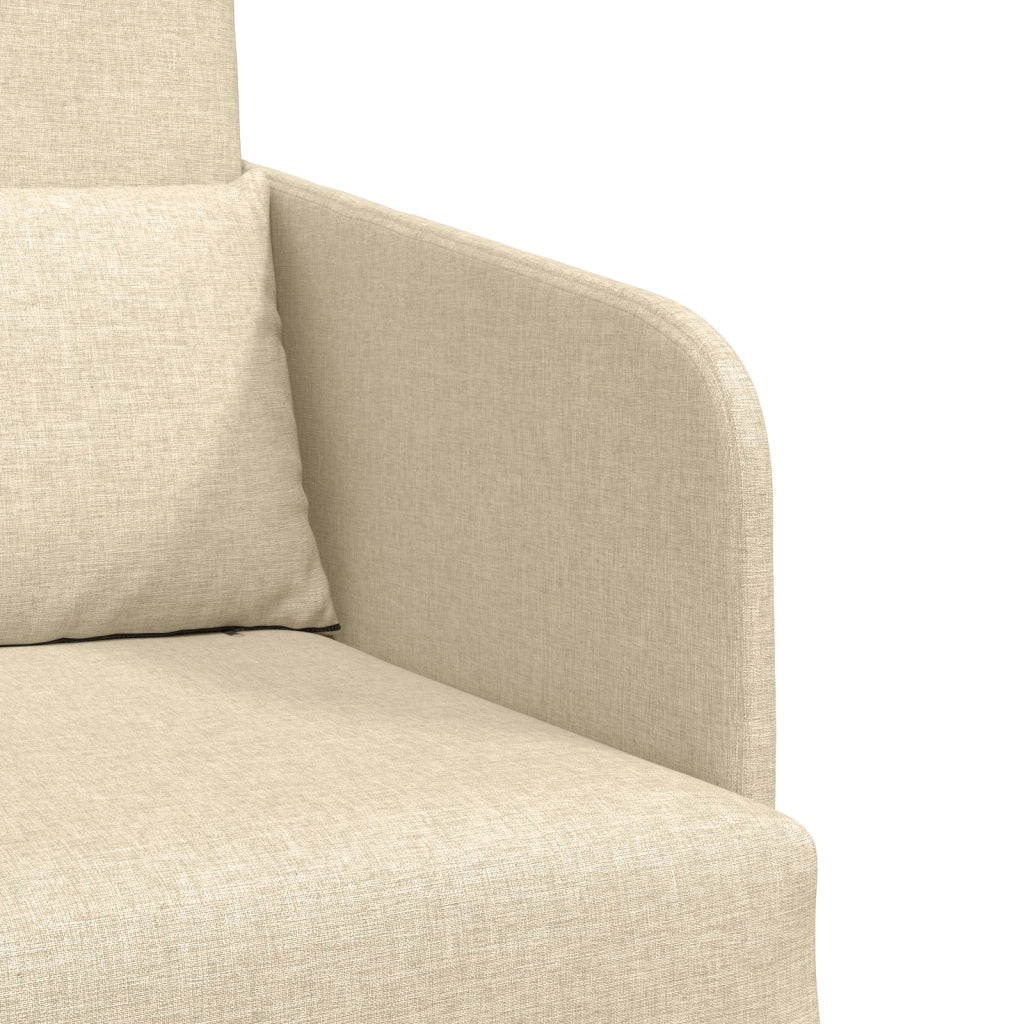 Divano Letto 2 in 1 Panna 65x80x83 cm Tessuto