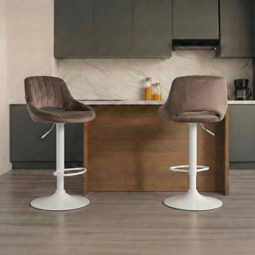 Set di 2 sgabelli da bar Milet Velvet L 2
