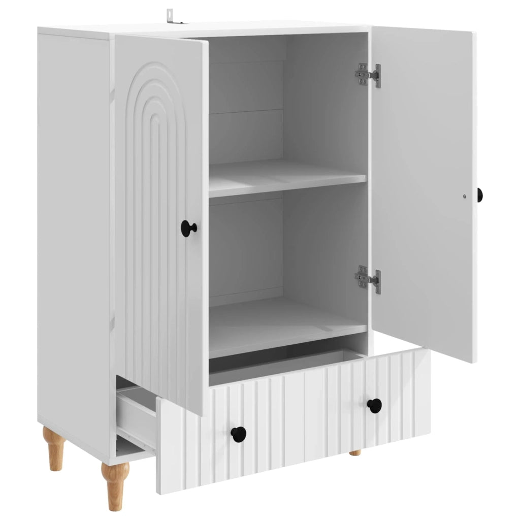 Credenza Bianco Lucido 66 x 34,5 x 95 cm Legno ingegnerizzato 894209