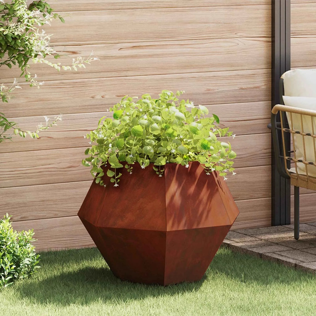 2 pz Fioriera | Cassetta per fiori | Vaso Ruggine 75 x 75 x 60 cm