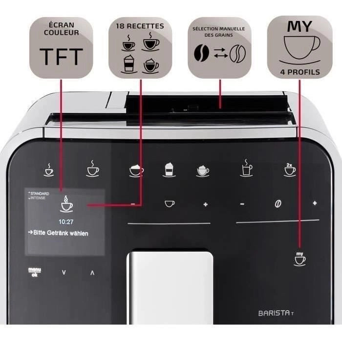 MELITA F831-101 Barista T Smart - Argento (senza serbatoio del latte)