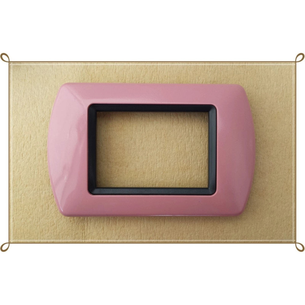 Trade Shop - Placchette Placche In Abs Compatibili Per Serie Living International Placca - Rosa -4 Fori     -