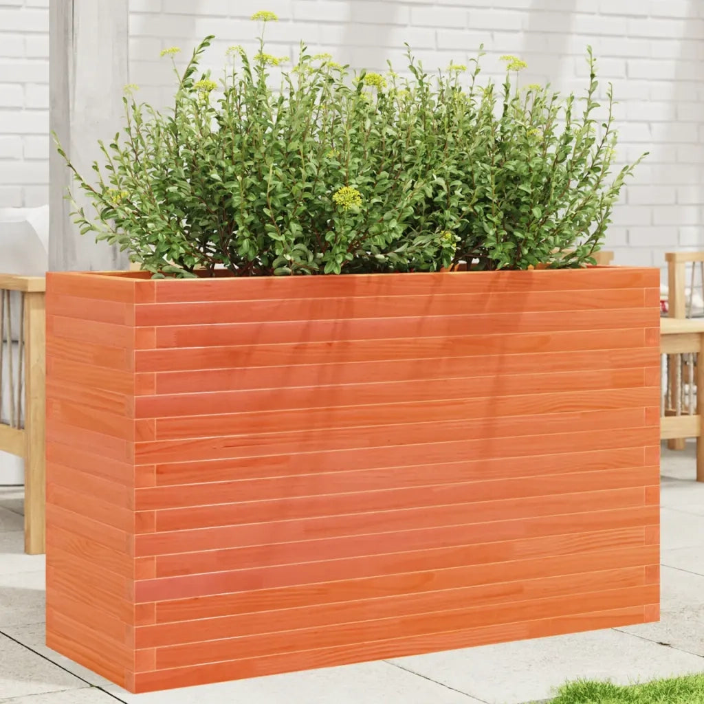 Fioriera Giardino Marrone Cera 110x40x68,5 Legno Massello Pino 3282496