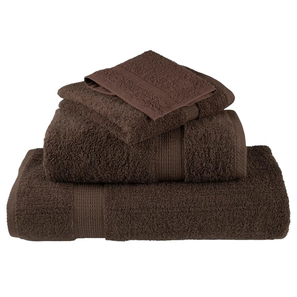 Asciugamani Premium SOLUND 4 pz Marrone 30x30 cm 600 g/m² 137228