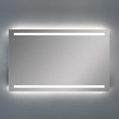Specchio reversibile 100x70 fasce LED retroilluminate e illuminazione perimetrale