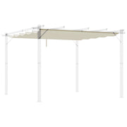 Telo per Pergola 3x3 Retrattile ¨C zephmum ¨C 250x255 cm Crema con 10 Fori di Drenaggio